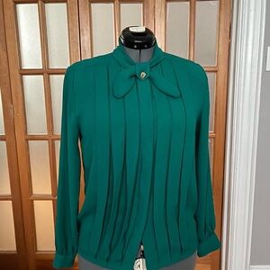 Vintage Laura & Jayne Vintage Green Blousel